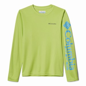 Columbia Camisas PFG Terminal Tackle™ Manga Larga Tee Niña Verdes (452ZQAETI)